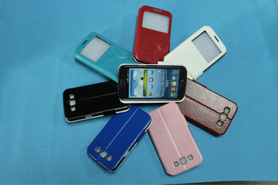 三星8552时尚奢华疯马纹超薄休眠支架皮套 品质与设计的完美融合