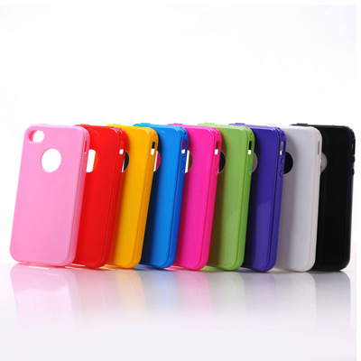 执款iPhone 4/4s保护壳 实色清水套手机壳厂家批发详情